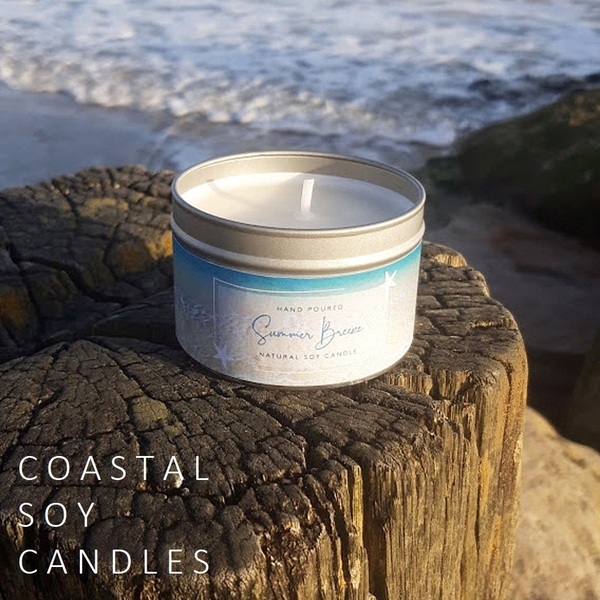 Soy Candles with a light Coastal Fragrance